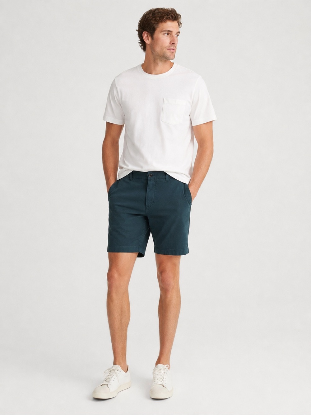 Everlane The 7” Slim Fit Performance Chino Shorts Men 30 Forest Green